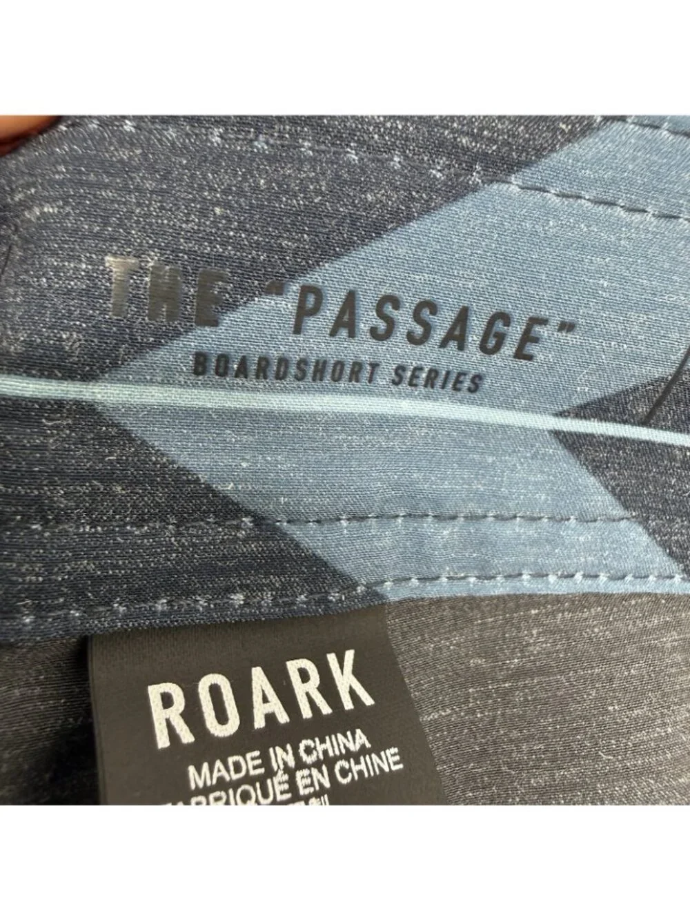 Roark Passage Hemp Boardshorts Mens Size 40 Gray NWT Surf Swim Beach 18in Travel
